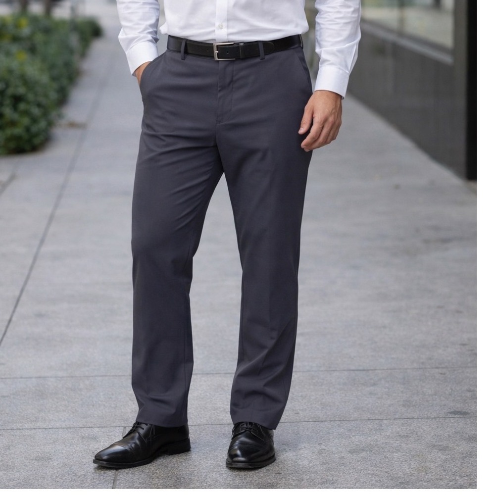 Peter Millar Crown Crafted Mens 40/30 Performance Trousers‎ Gray Blue Golf Pants